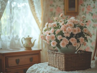 Beautiful floral arrangement. AI.