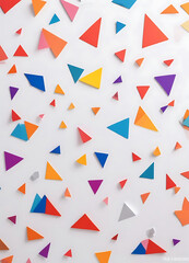 Colorful Abstract Geometric Pattern on White Background