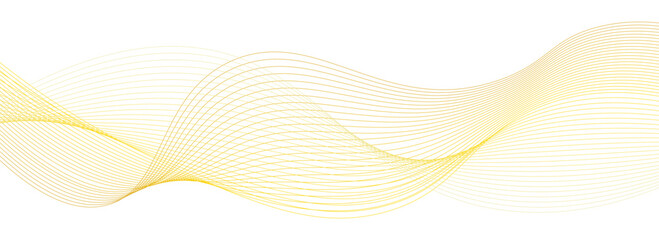 Luxury golden thin lines of gradient waves