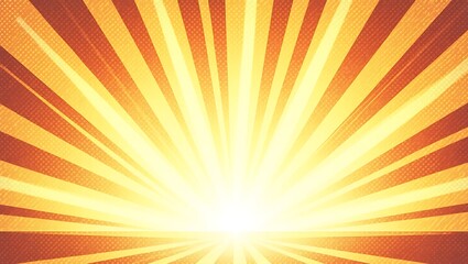 Obraz premium Abstract yellow rays comic style background. Generative Ai.