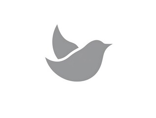 Obraz premium minimalist_bird_icon_with_smooth_curves_and_crisp_edges_on_white