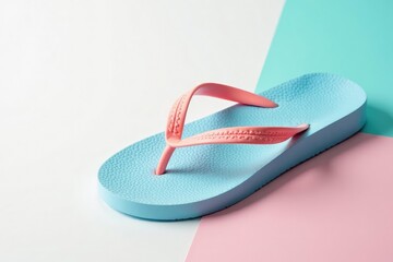 Close-up of a flip-flop against white backdrop , advertising, sole