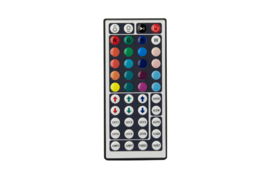 Une télécommande avec des boutons, isolé, sur fond transparent.