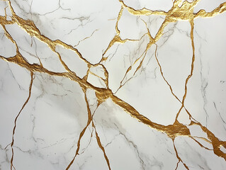 Elegant white marble with gold veins, showcasing timeless beauty, luxury, and sophistication in natural design