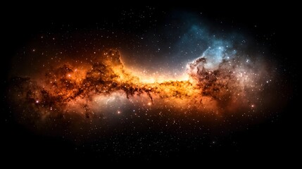 Vivid Cosmic Nebula with Shimmering Stars and Colorful Clouds in Deep Space Background