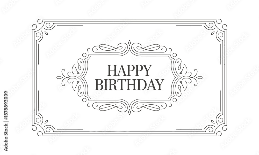 Poster a modern vector illustration of elegant decorative frames with intricate,, easily editable.
