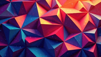 Obraz premium Intricate tessellation of geometric shapes in vibrant hues , modern, math, texture
