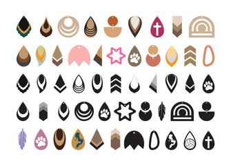 Earrings vector, Earrings clipart, Earrings silhouette