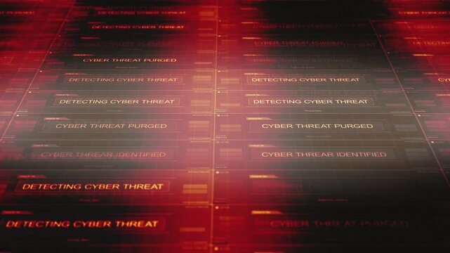 Cyber Security Analyst Interface - Orange Colors.