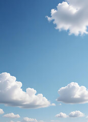 Obraz premium Clear Blue Sky with Soft Clouds