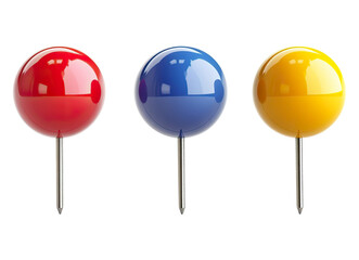 different colors push pins