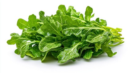 Beautiful cluster of green mustard leaves on a bright background displaying their freshness and natural beauty