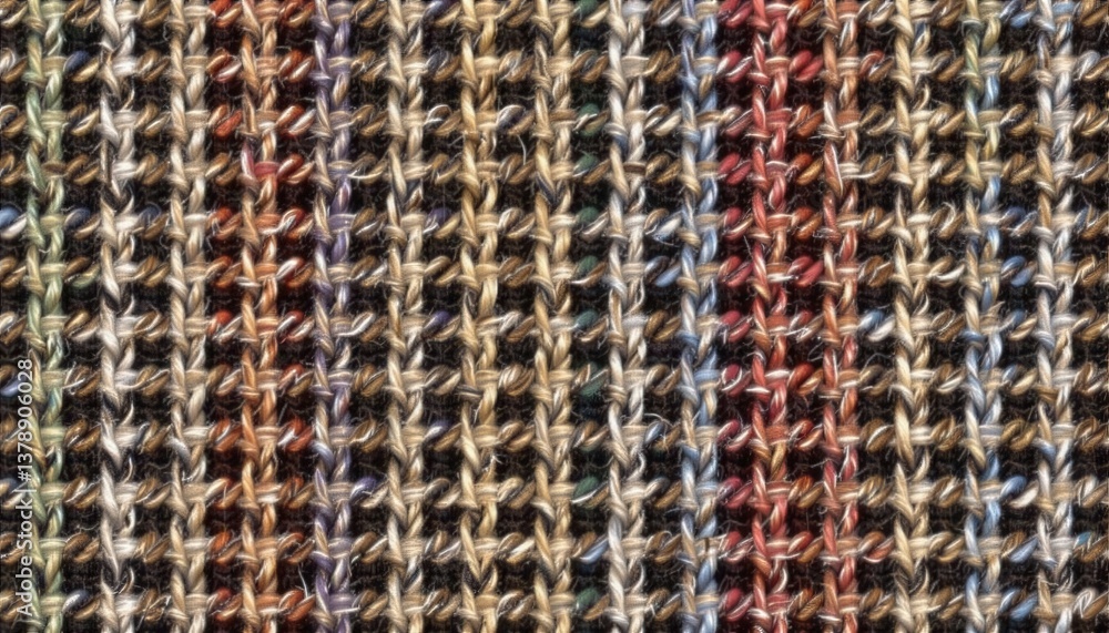 Aufkleber tweed pattern a sophisticated tweed fabric design featuring a blend of colors and textures, adding e