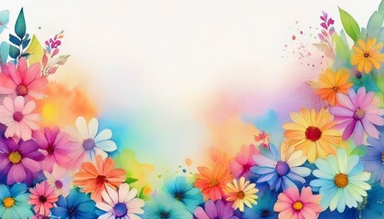 Fototapeta premium creative border frame of abstract beautiful daisies background with copy space , spring time concept graphic resource