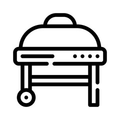outdoor grill line icon