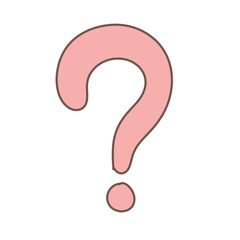 Pink question mark symbol 