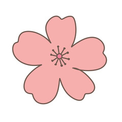 Sakura Flower Cute Cartoon Element.