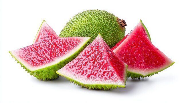 Intriguing image of a pile of dupa fruit isolated on a bright white background highlighting their unique features