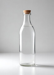 Clear Glass Bottle with Wooden Cork