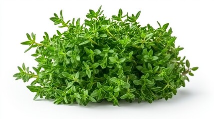 Obraz premium A bunch of fresh oreocaa spica isolated on white background highlighting its unique aroma and culinary uses