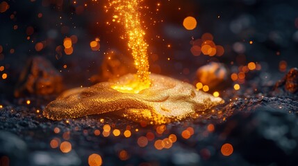 fire applied to gold, becomes molten and removes any discoloration caused by traces of other metals