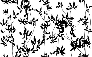 Hand drawn black and white flowers, seamless patterns with floral for fabric, textiles, clothing, wrapping paper, backdrop, banner, illustration, abstract backgrounds.
