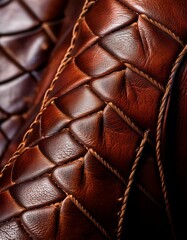 Fototapeta premium Close-up shot of leather