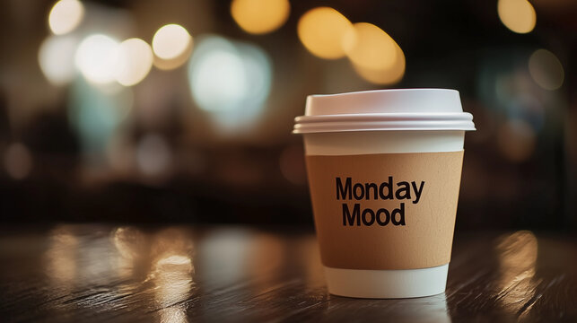 Monday Mood Coffee Cup with Stylish Design