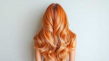 Wavy auburn hair