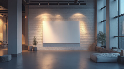 Clean Modern Basement Interior with Hardwood Floor