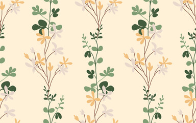 Hand drawn colourful flowers, seamless patterns with floral for fabric, textiles, clothing, wrapping paper, backdrop, banner, illustration, abstract backgrounds.

