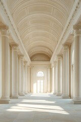 Architectural interior hall space