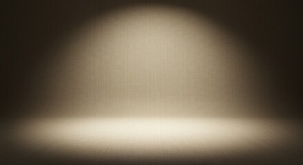 Naklejka premium Warm light illuminates a dark textured background creating a dramatic studio scene. AI Generated