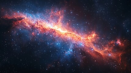 Fototapeta premium Beautiful galactic landscape with vibrant nebula colors high resolution picture