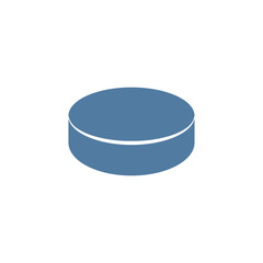 sport Essentials: blue Icon – Minimalist Athletic Vector Icons for sport, Fitness & Gym Equipment hockey puck ball