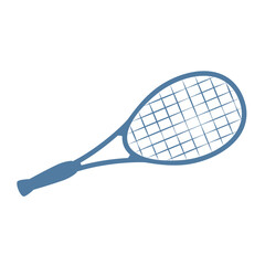 sport Essentials: blue Icon – Minimalist Athletic Vector Icons for sport, Fitness & Gym Equipment tennis racket	