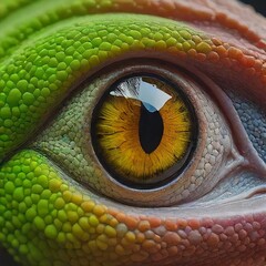 Fototapeta premium close up of a green lizard