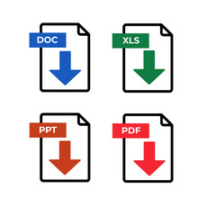Set of format and extension of documents. Microsoft Word .doc Microsoft Excel .xls Microsoft PowerPoint .ppt .pdf Adobe Acrobat, Nitro Reader, Foxit Reader.