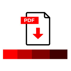Download document adobe PDF icon with color palette, perfect for poster design, branding, and digital projects. excel. powerpoint. pdf. adobe acrobat. nitro reader. foxit reader