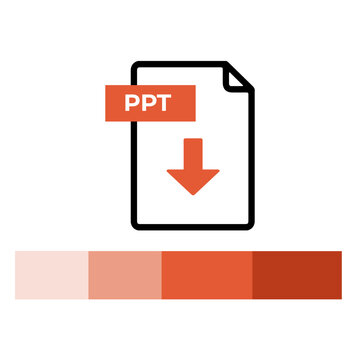 Download document PPT microsoft powerpoint icon with color palette, perfect for poster design, branding, and digital projects. excel. powerpoint. pdf. adobe acrobat. nitro reader. foxit reader