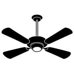 Obraz premium Electric fan illustration with propeller on white background