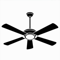 Obraz premium Electric fan illustration with propeller on white background