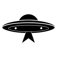 Cartoon UFO rocket flying in space with a fish and spaceship design