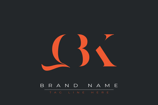 QBK abstract letter logo design. This logo is designed by three abstract letters.