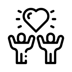 Obraz premium respect line icon