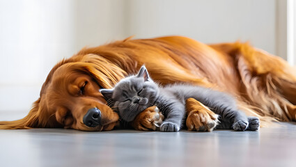 Cat and Dog Portrait – Generative AI