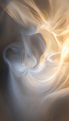 Naklejka premium Ethereal depiction of swirling cosmic energy with soft hues creating a dreamlike atmosphere
