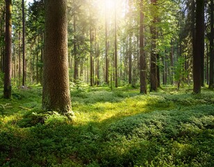 Fototapeta premium Glade in the forest