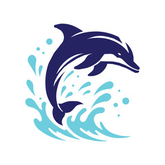 Obraz premium dolphin isolated on white background