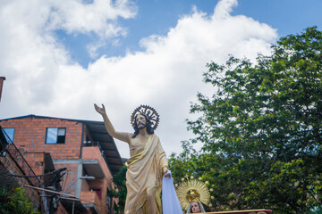 Resurrection Sunday, Holy Week procession, traditional Catholic celebration 